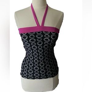 Lime Ricki swim top 90s 2000s halter two‎ piece bikini modest